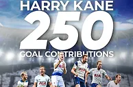 205球45助！凯恩直接参与英超250球位居英超历史第六