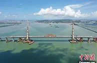 广东汕头牛田洋特大桥主桥成功合龙