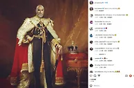 查尔斯王子加冕英国国王????坎通纳晒个人画像：只有一个国王