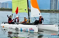 2022中国家帆赛首战扬帆 40组家庭上百名选手参赛