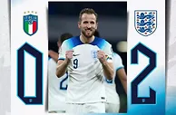 半场-凯恩独享队史射手王赖斯破门 英格兰2-0领先意大利