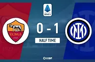半场-邓弗里斯助攻迪马尔科推射破门 国米1-0罗马