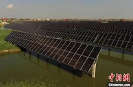 中国石油首个水面光伏项目在大庆油田并网发电
