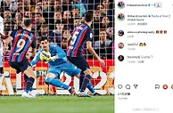 库尔图瓦社媒晒国家德比扑救照：战斗直至最后，Hala Madrid????