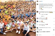 C罗晒此前访问新加坡学校照片：了不起的孩子们，期待下个月再见