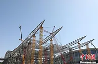 广交会展馆四期项目钢结构工程全面封顶