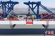 福厦高铁安海湾特大桥合龙