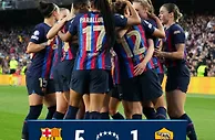 砍瓜切菜！巴萨女足5-1大胜罗马女足，总比分6-1晋级欧冠半决赛