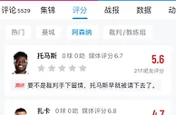吧友打分＆锐评：要不是裁判手下留情，托马斯早就被请下去了