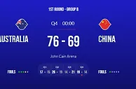 周琦贡献大号两双，世预赛中国男篮惜败澳大利亚