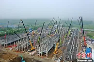 国内首个装配式钢结构+EPC应急工程“五一”假期施工忙