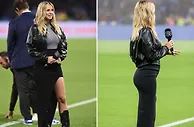 坚持工作！卡里乌斯女友怀孕后，仍到现场报道米兰的比赛