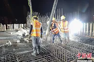 广湛高铁首座系杆拱系梁成功浇筑