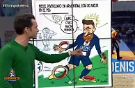 六台晒队报讽刺梅西漫画：在阿根廷无所不能的梅西回到巴黎后