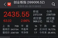 创业板指大涨2.66%站上2400点！科技股集体活跃