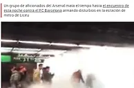 阿森纳球迷大闹巴塞罗那地铁站