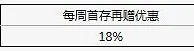 XBET星投体育每周再赠18%首存奖励