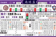 [太阳报章]太阳拆局,东太拆局(南球會盃)