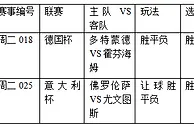 过关2串1:多特力拼杯赛 百合再阻斑马