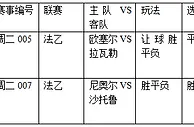过关2串1：欧塞尔勿热捧 尼奥尔期主胜