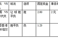 过关2串1:国足大胜泄愤 香港主场沦陷