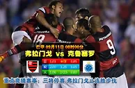 玩球网心水：巴甲　9月11日 8:00　弗拉门戈 VS 克鲁塞罗