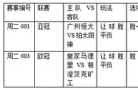过关2串1:恒大谨防懈怠 皇马佳势难阻