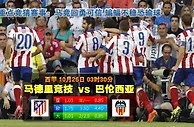 玩球网心水：西甲　10月26日 3:30　马德里竞技 VS 巴伦西亚