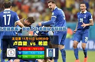 玩球网心水：友谊赛　11月14日 2:30　卢森堡 VS 希腊