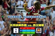 玩球网心水：英超　11月23日 0:00　托特纳姆热刺 VS 西汉姆联