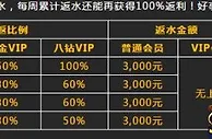 八大胜 双重返水！不计输赢！金额无上限！