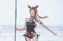 网红COSER 桜桃喵海边性感泳装翘臀诱惑写真