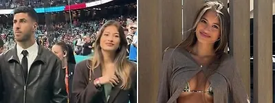 Former Premier League star, 29, 'goes public with stunning influencer girlfriend at NFL game'