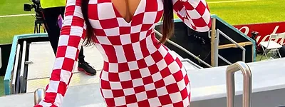 Ex-Miss Croatia who loves wearing skimpy outfits was stopped by security at World Cup